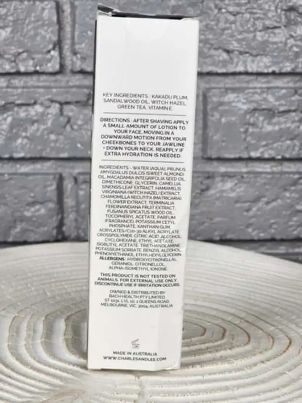 Charles & Lee Aftershave Lotion Made in Australia 3.4 oz. Brand New Cruelty-Free